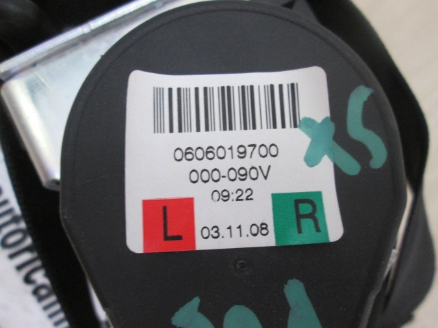 VARNOSTNI PAS OEM N. 606019700 ORIGINAL REZERVNI DEL BMW SERIE 3 BER/SW/COUPE/CABRIO E90/E91/E92/E93 LCI R (2009 - 2012) DIESEL LETNIK 2008