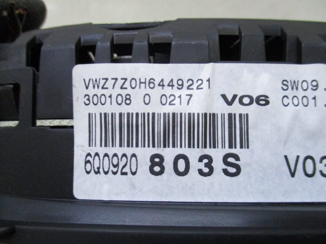 KOMPLET ODKLEPANJE IN VZIG  OEM N. 18599 KIT ACCENSIONE AVVIAMENTO ORIGINAL REZERVNI DEL VOLKSWAGEN POLO 9N R (2005 - 10/2009) BENZINA LETNIK 2008